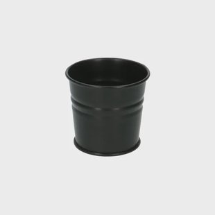 Bloempot, zink, mat zwart,&Oslash; 7 cm