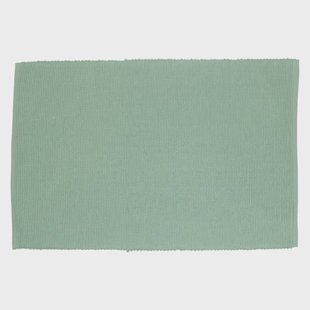 Placemat geribbeld, GOTS bio-katoen, groengrijs, 35 x 50 cm