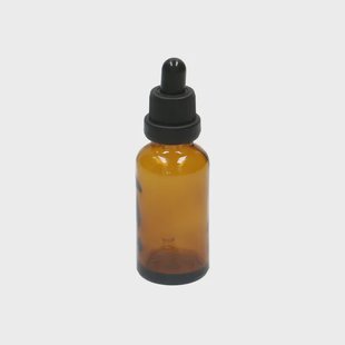 Pipetflesje, bruin glas, 30 ml