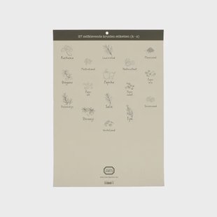 Etiketten kruiden&amp;specerijen, zelfklevend, K t/m Z