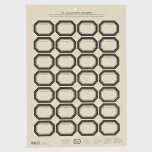 Etiketten, zwarte rand, zelfklevend, klein