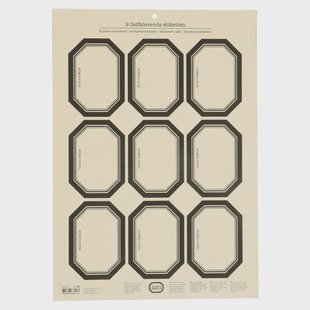 Etiketten, zwarte rand, zelfklevend, groot