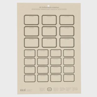 Etiketten, zwarte rand, zelfklevend, groot en klein