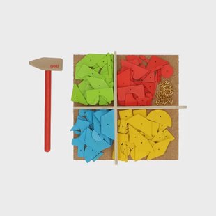 Hamertje tik, hout en kurk, 3+