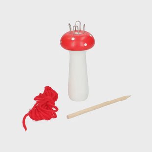 Punnikklos paddenstoel, hout, 4+