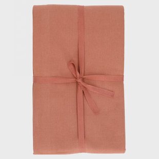 Tafelkleed rond, GOTS bio-katoen, roestbruin,&Oslash; 180 cm