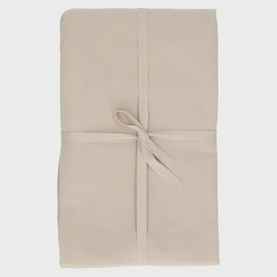 Tafelkleed extra lang, GOTS bio-katoen, kiezel, 145 x 350 cm