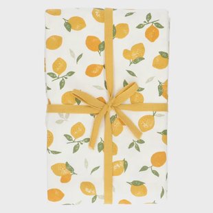 Tafelkleed, bio-katoen, citroenen, 145 x 250 cm