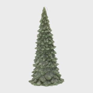 Kaars dennenboom, donkergroen, 22 cm
