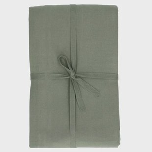 Tafelkleed rond, GOTS bio-katoen, tijmgroen,&Oslash; 180 cm