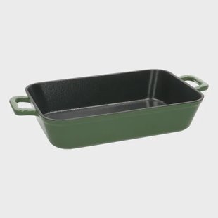 Braadslede, gietijzer, groen, 40 x 22 cm