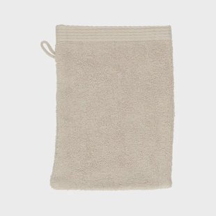 Washandje, Recycled katoen, Licht zand, 15 x 21 cm