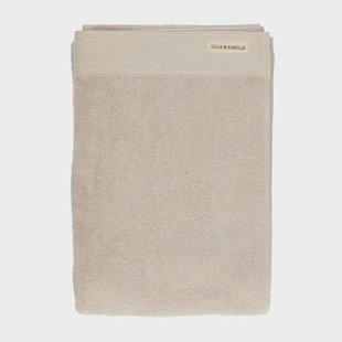 Handdoek, Recycled katoen, Licht zand, 70 x 140 cm