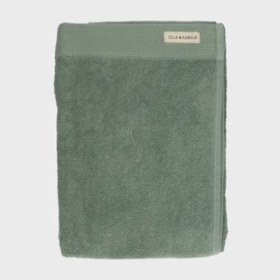 Handdoek, Recycled katoen, Groengrijs, 70 x 140 cm