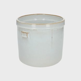 Bloempot&#039;Prado&#039;, aardewerk, wit&Oslash; 21