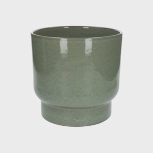 Bloempot&#039;Mara&#039;, aardewerk, groen&Oslash; 24