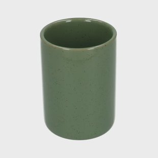 Tandenborstelbeker, groengrijs, keramiek