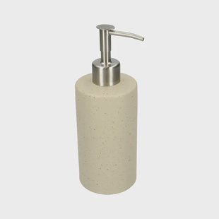 Zeeppompje, beige spikkel, keramiek en rvs