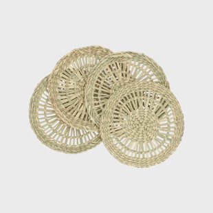 Onderzetter rond, zeegras,&Oslash; 11 cm, 4 stuks