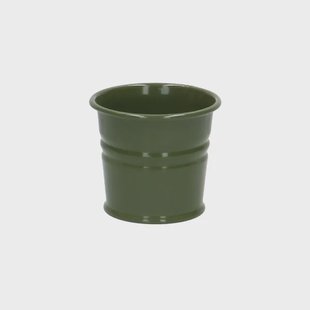 Bloempot, zink, donkergroen