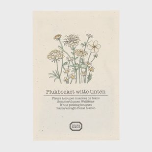 Bloemenzaden, plukboeket, wit, 3 g