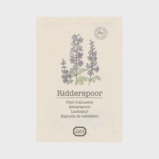 Bloemenzaden, biologisch, Ridderspoor, 0,25GR, 0.25 g