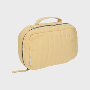 Toilettas groot, biologisch katoen, geel, 26 x 16 x 10 cm geel