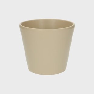 Bloempot&#039;taps&#039;, aardewerk, kiezelgrijs,&oslash;15,5 cm