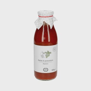 Salsa di pomodoro, basilico, 500 g, biologisch