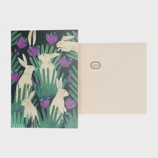 Kaart,  World Animal Protection, konijnen tussen het gras