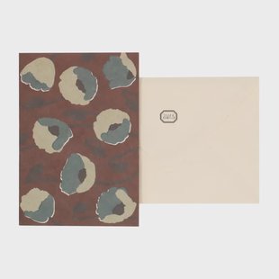 Kaart met envelop, klaprozen, blauw