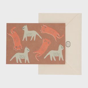 Kaart met envelop, poezen