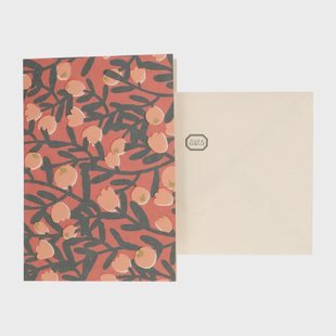 Kaart met envelop, besjes, roze