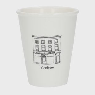 Gevel mok, Arnhem, porselein, 200 ml