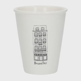 Gevel mok, Brussel Jean Stas, porselein, 200 ml