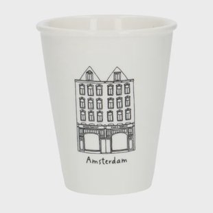 Gevel mok, Amsterdam Bilderdijk, porselein, 200 ml