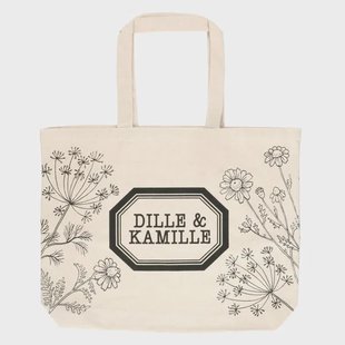 Canvas tas, Dille&amp;Kamille, gerecycled katoen, limited edition, groot, 40 x 50 x 10 cm