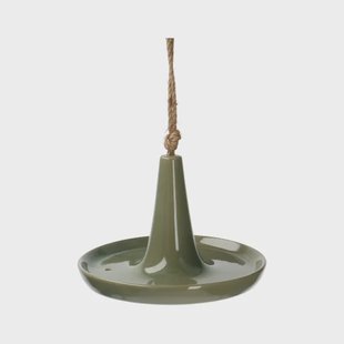 Vogelvoeder, porselein, groen, groot