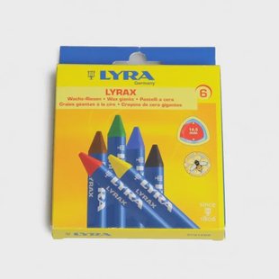 Krijtjes van bijenwas, 6 stuks