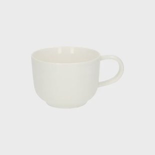 Cappuccinomok, organisch, porselein, wit,&Oslash; 11 cm