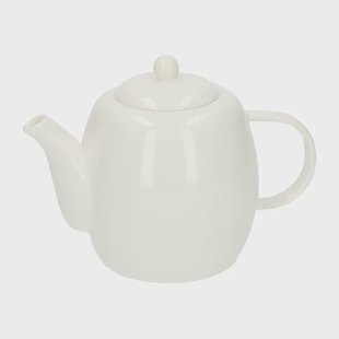 Theepot, organisch, porselein, wit, 1,2 liter