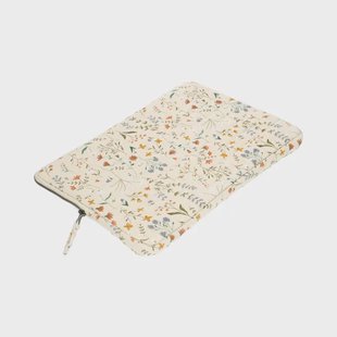 Laptophoes, katoen, veldbloemen, 13 inch