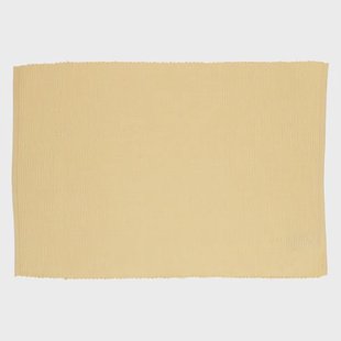 Placemat geribbeld, GOTS bio-katoen, korengeel, 35 x 50 cm