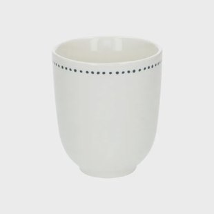 Beker met blauwe stip, organisch, porselein,&Oslash; 7,6 cm