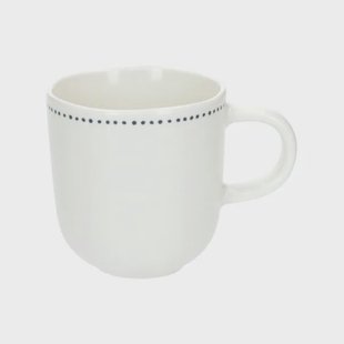 Theemok blauwe stip, organisch, porselein,&Oslash; 9 cm