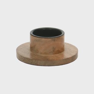 Kandelaar voor adventskaars, mangohout,&Oslash; 11 cm