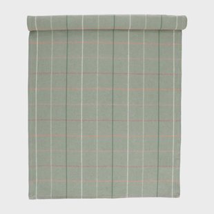 Tafelloper, gerecycled katoen, ruit, 50 x 150 cm