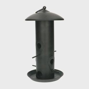 Vogelvoedersilo, zwart metaal