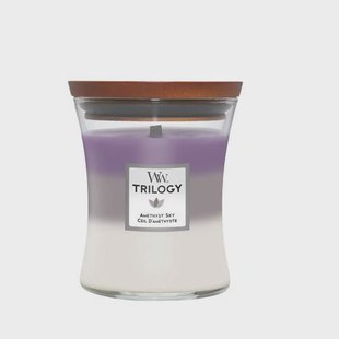 WoodWick geurkaars Trilogy Amethyst Sky Medium