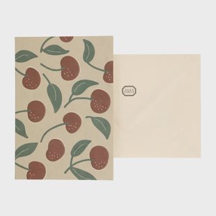 Kaart met envelop, kersen